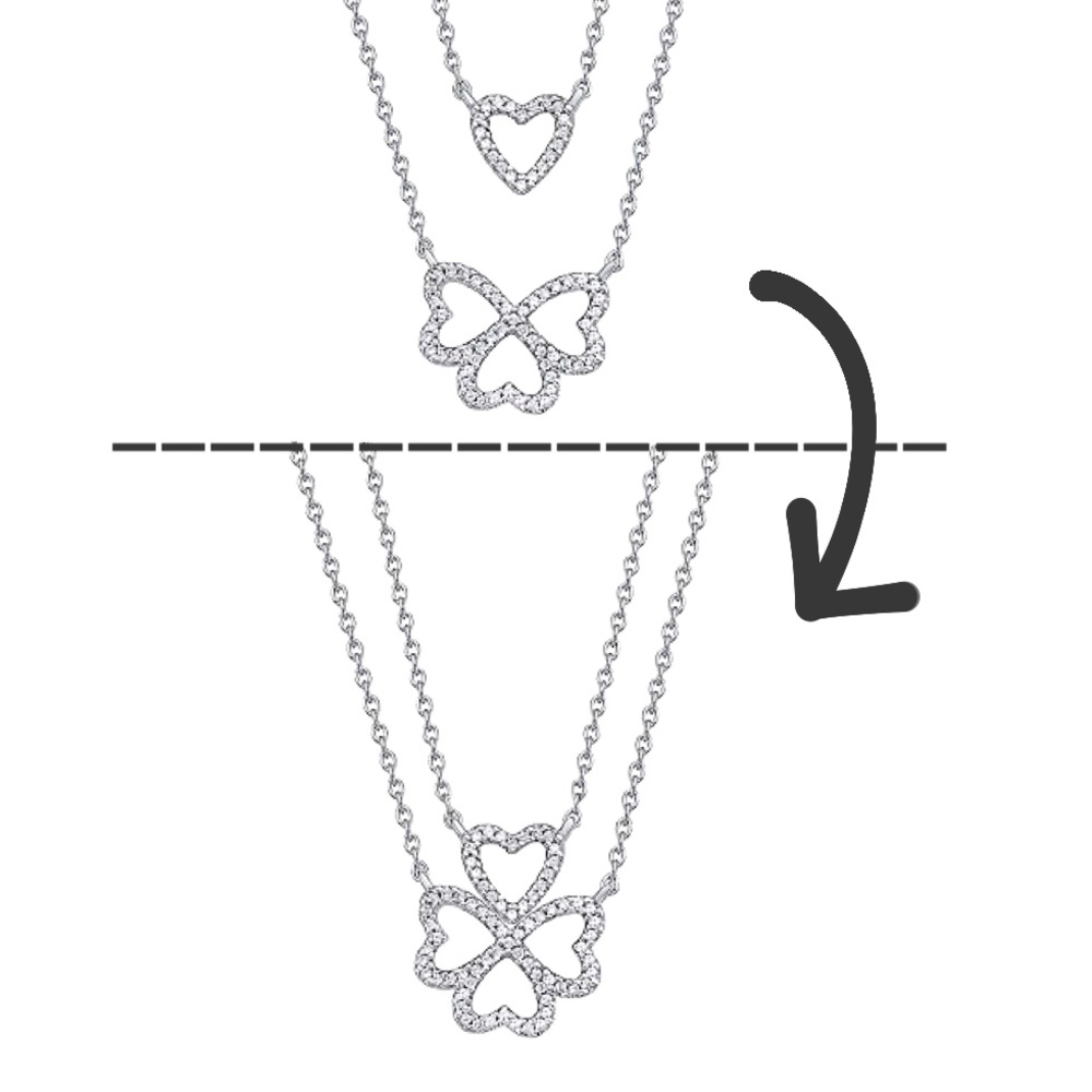 NEW- 1/5 carat natural diamond “Mommy & me” duo necklaces (set of 2)